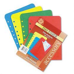 Daytimer/Acco Brands Inc. Slash File Pockets for Looseleaf Planners, 5 1/2 x 8 1/2, 4/Pack