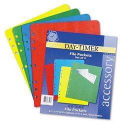 Daytimer/Acco Brands Inc. Slash File Pockets for Looseleaf Planners, 8 1/2 x 11, 4/Pack