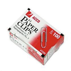 Acco Brands Inc. Smooth Finish Economy Paper Clips, No. 3 Size
