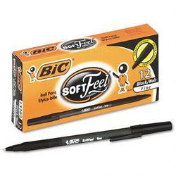 Bic Corporation Soft Feel® Stick Ball Pen, Fine Point, Black Barrel, Black Ink