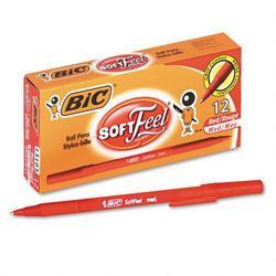 Bic Corporation Soft Feel® Stick Ball Pen, Medium Point, Red Barrel, Red Ink