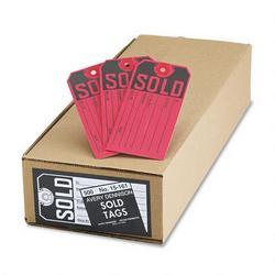 Avery-Dennison Sold Tags, Red with Black Print, 4 3/4 x 2 3/8, 500 Tags per Box
