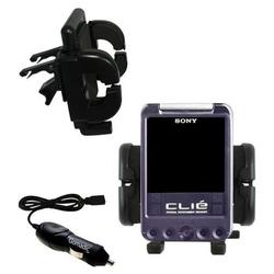 Gomadic Sony Clie SJ33 Auto Vent Holder with Car Charger - Uses TipExchange