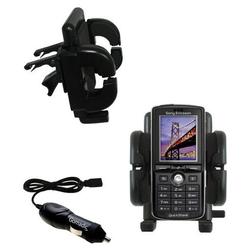 Gomadic Sony Ericsson K750 K750i Auto Vent Holder with Car Charger - Uses TipExchange