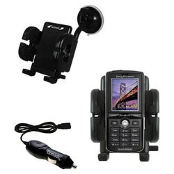 Gomadic Sony Ericsson K750 K750i Auto Windshield Holder with Car Charger - Uses TipExchange