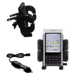 Gomadic Sony Ericsson P1c Auto Vent Holder with Car Charger - Uses TipExchange