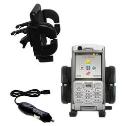 Gomadic Sony Ericsson P990c Auto Vent Holder with Car Charger - Uses TipExchange