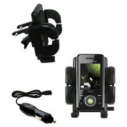 Gomadic Sony Ericsson S500c Auto Vent Holder with Car Charger - Uses TipExchange