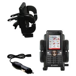 Gomadic Sony Ericsson V630i Auto Vent Holder with Car Charger - Uses TipExchange