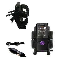 Gomadic Sony Ericsson W350a Auto Vent Holder with Car Charger - Uses TipExchange