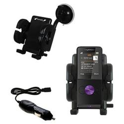 Gomadic Sony Ericsson W350a Auto Windshield Holder with Car Charger - Uses TipExchange