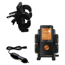 Gomadic Sony Ericsson W350i Auto Vent Holder with Car Charger - Uses TipExchange