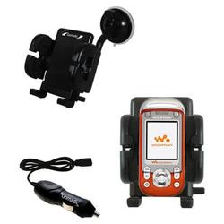 Gomadic Sony Ericsson W550 W550i Auto Windshield Holder with Car Charger - Uses TipExchange