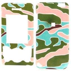 Wireless Emporium, Inc. Sony Ericsson W580i Pink Camoflauge Snap-On Protector Case Faceplate