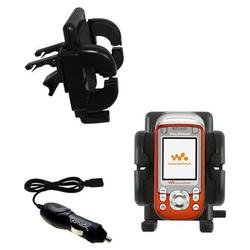 Gomadic Sony Ericsson W600 W600i Auto Vent Holder with Car Charger - Uses TipExchange