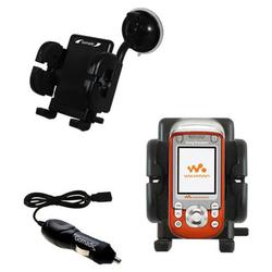 Gomadic Sony Ericsson W600 W600i Auto Windshield Holder with Car Charger - Uses TipExchange