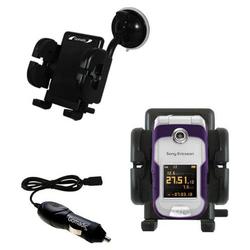 Gomadic Sony Ericsson W710i Auto Windshield Holder with Car Charger - Uses TipExchange