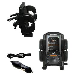 Gomadic Sony Ericsson W850i Auto Vent Holder with Car Charger - Uses TipExchange