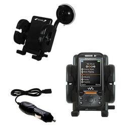 Gomadic Sony Ericsson W850i Auto Windshield Holder with Car Charger - Uses TipExchange