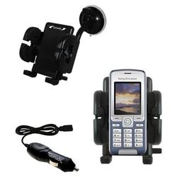 Gomadic Sony Ericsson k310a Auto Windshield Holder with Car Charger - Uses TipExchange