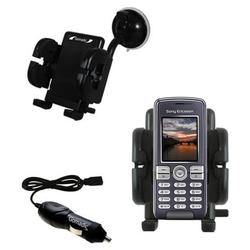 Gomadic Sony Ericsson k510a Auto Windshield Holder with Car Charger - Uses TipExchange
