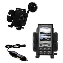 Gomadic Sony Ericsson k790a Auto Windshield Holder with Car Charger - Uses TipExchange