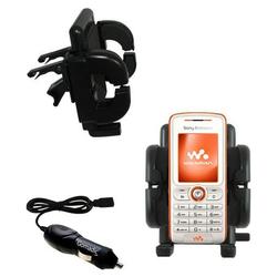 Gomadic Sony Ericsson w200a Auto Vent Holder with Car Charger - Uses TipExchange