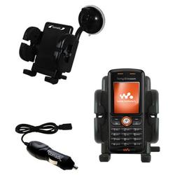 Gomadic Sony Ericsson w200i Auto Windshield Holder with Car Charger - Uses TipExchange