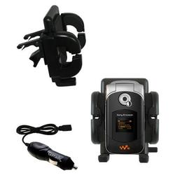 Gomadic Sony Ericsson w300c Auto Vent Holder with Car Charger - Uses TipExchange
