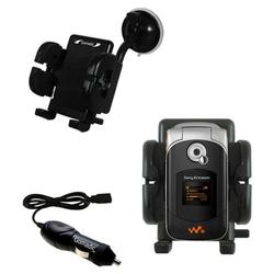 Gomadic Sony Ericsson w300c Auto Windshield Holder with Car Charger - Uses TipExchange