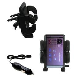 Gomadic Sony Ericsson w380a Auto Vent Holder with Car Charger - Uses TipExchange