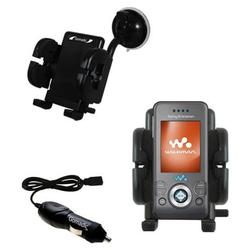 Gomadic Sony Ericsson w580i Auto Windshield Holder with Car Charger - Uses TipExchange