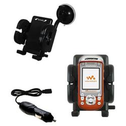 Gomadic Sony Ericsson w600c Auto Windshield Holder with Car Charger - Uses TipExchange