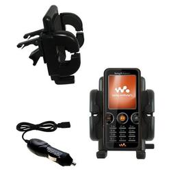 Gomadic Sony Ericsson w610c Auto Vent Holder with Car Charger - Uses TipExchange