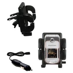 Gomadic Sony Ericsson w710c Auto Vent Holder with Car Charger - Uses TipExchange