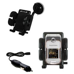 Gomadic Sony Ericsson w710c Auto Windshield Holder with Car Charger - Uses TipExchange