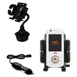 Gomadic Sony Ericsson w900c Auto Cup Holder with Car Charger - Uses TipExchange