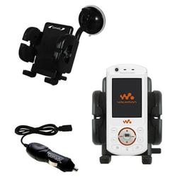 Gomadic Sony Ericsson w900c Auto Windshield Holder with Car Charger - Uses TipExchange