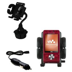 Gomadic Sony Ericsson w910i Auto Cup Holder with Car Charger - Uses TipExchange