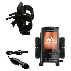 Gomadic Sony Ericsson w960i Auto Vent Holder with Car Charger - Uses TipExchange