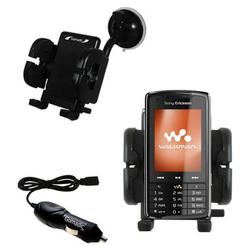 Gomadic Sony Ericsson w960i Auto Windshield Holder with Car Charger - Uses TipExchange