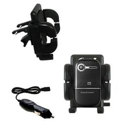 Gomadic Sony Ericsson z250a Auto Vent Holder with Car Charger - Uses TipExchange
