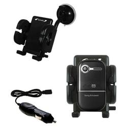 Gomadic Sony Ericsson z250i Auto Windshield Holder with Car Charger - Uses TipExchange