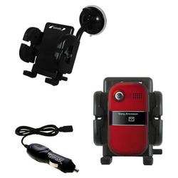 Gomadic Sony Ericsson z320a Auto Windshield Holder with Car Charger - Uses TipExchange