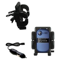 Gomadic Sony Ericsson z320i Auto Vent Holder with Car Charger - Uses TipExchange
