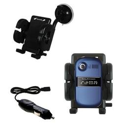 Gomadic Sony Ericsson z320i Auto Windshield Holder with Car Charger - Uses TipExchange