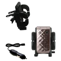 Gomadic Sony Ericsson z555a Auto Vent Holder with Car Charger - Uses TipExchange