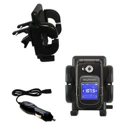 Gomadic Sony Ericsson z710c Auto Vent Holder with Car Charger - Uses TipExchange