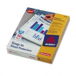 Avery-Dennison Special Use Snap In Polypropylene Sheet Protectors, Diamond Clear, 50/Box
