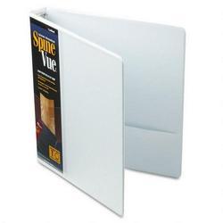 Cardinal Brands Inc. SpineVue® Round Ring View Binder, 1 Capacity, White